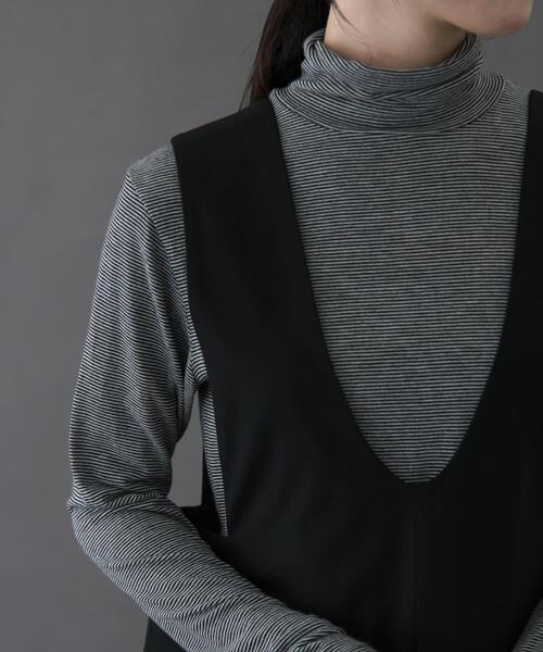 FORK&SPOON（フォークアンドスプーン）の「FORK&SPOON　ベア天竺タートルネックカットソー（Tシャツ/カットソー・レディース・オフホワイト/グレー/ブラック/ホワイト系その他・1）」の3枚目の写真