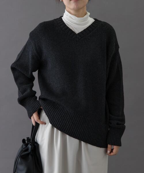 FORK&SPOON（フォークアンドスプーン）の「FORK&SPOON　ベア天竺タートルネックカットソー（Tシャツ/カットソー・レディース・オフホワイト/グレー/ブラック/ホワイト系その他・1）」の6枚目の写真