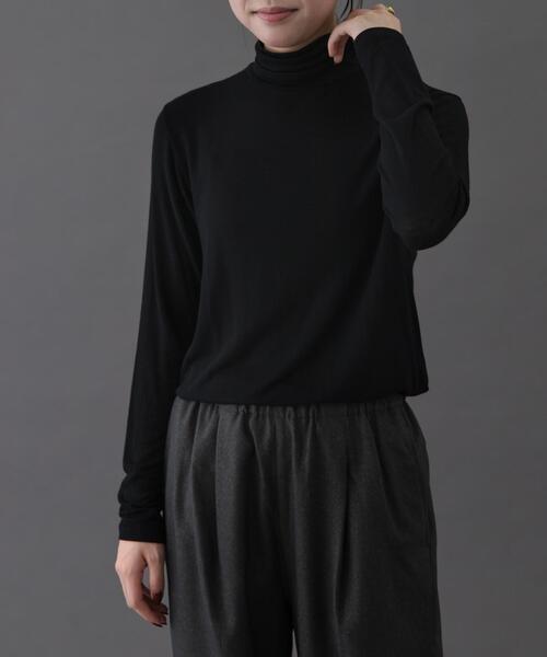 FORK&SPOON（フォークアンドスプーン）の「FORK&SPOON　ベア天竺タートルネックカットソー（Tシャツ/カットソー・レディース・オフホワイト/グレー/ブラック/ホワイト系その他・1）」の10枚目の写真