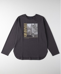 HONEYSUCKLE ROSE(ハニーサックルローズ)【レディース】ラウンドヘムロングスリーブTシャツ