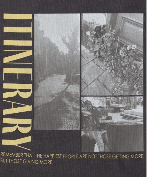 Right-on(ライトオン)の「【HONEYSUCKLE ROSE】ラウンドヘムロングスリーブTシャツ(Tシャツ/カットソー・レディース・オフホワイト/ダークグレー/ピンク・M/L/S)」の6枚目の写真