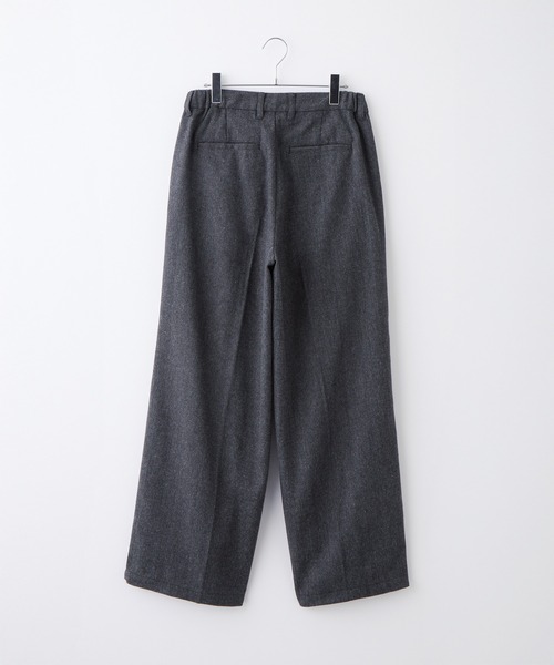 ファンクションテックツイード ワイドストレートスラックスパンツ<UV