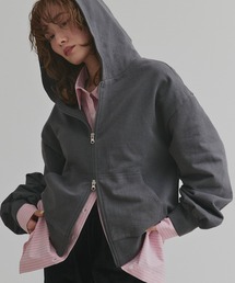 ad thie（アドティエ）の「ダブルジップ スウェットパーカー（パーカー）」