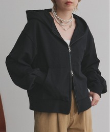 ad thie（アドティエ）の「ダブルジップ スウェットパーカー（パーカー）」