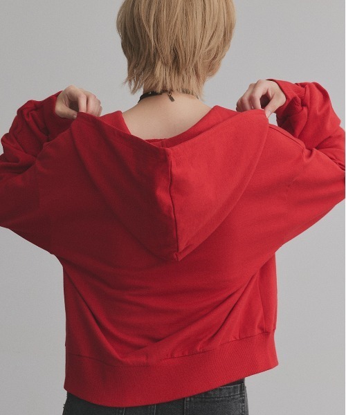 ad thie（アドティエ）の「ダブルジップ スウェットパーカー（パーカー・レディース・ブラウン/チャコール/ブラック/レッド/杢グレー/オートミール・MEDIUM/LARGE）」の15枚目の写真