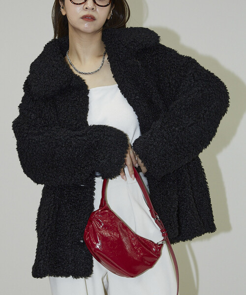 PUBLUX（パブリュクス）の「PUBLUX/パブリュクス プードルファーコート　限定展開（その他アウター・レディース・ブラック/ベージュ/ブラウン・ﾌﾘ-）」の2枚目の写真