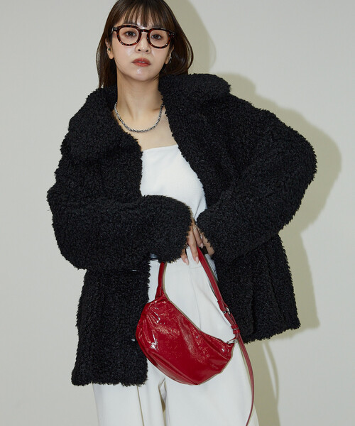 PUBLUX（パブリュクス）の「PUBLUX/パブリュクス プードルファーコート　限定展開（その他アウター・レディース・ブラック/ベージュ/ブラウン・ﾌﾘ-）」の6枚目の写真