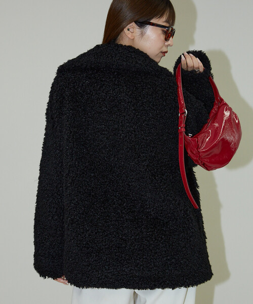PUBLUX（パブリュクス）の「PUBLUX/パブリュクス プードルファーコート　限定展開（その他アウター・レディース・ブラック/ベージュ/ブラウン・ﾌﾘ-）」の9枚目の写真