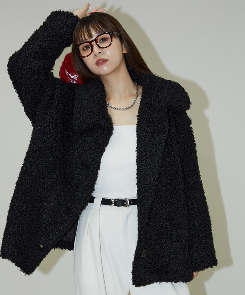 PUBLUX（パブリュクス）の「PUBLUX/パブリュクス プードルファーコート　限定展開（その他アウター・レディース・ブラック/ベージュ/ブラウン・ﾌﾘ-）」の13枚目の写真