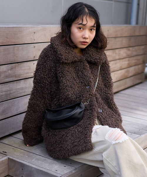 PUBLUX（パブリュクス）の「PUBLUX/パブリュクス プードルファーコート　限定展開（その他アウター・レディース・ブラック/ベージュ/ブラウン・ﾌﾘ-）」の16枚目の写真