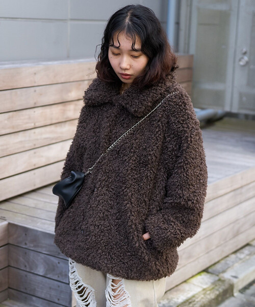 PUBLUX（パブリュクス）の「PUBLUX/パブリュクス プードルファーコート　限定展開（その他アウター・レディース・ブラック/ベージュ/ブラウン・ﾌﾘ-）」の18枚目の写真