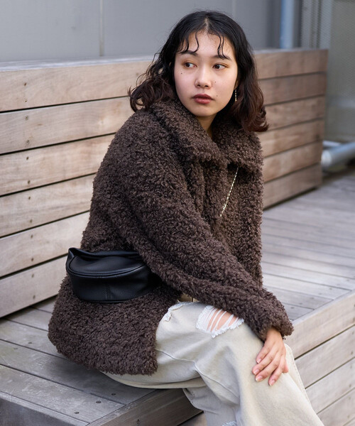 PUBLUX（パブリュクス）の「PUBLUX/パブリュクス プードルファーコート　限定展開（その他アウター・レディース・ブラック/ベージュ/ブラウン・ﾌﾘ-）」の21枚目の写真