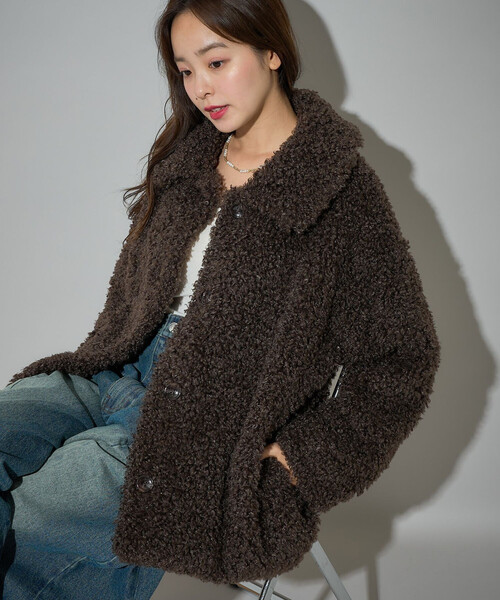 PUBLUX（パブリュクス）の「PUBLUX/パブリュクス プードルファーコート　限定展開（その他アウター・レディース・ブラック/ベージュ/ブラウン・ﾌﾘ-）」の22枚目の写真