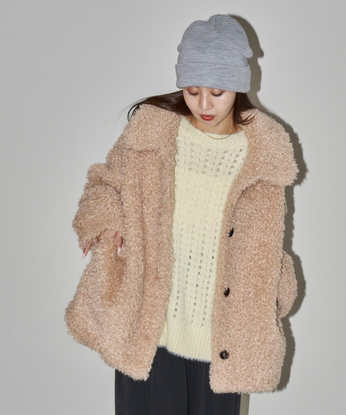 PUBLUX（パブリュクス）の「PUBLUX/パブリュクス プードルファーコート　限定展開（その他アウター・レディース・ブラック/ベージュ/ブラウン・ﾌﾘ-）」の5枚目の写真