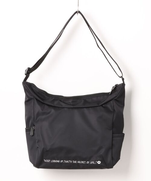 Manhattan Portage(マンハッタンポーテージ)の「BED-STUY SHOULDER BAG FLIGHT NYLON BACKING PEANUTS 25(ショルダーバッグ・レディース・ブラック・MEDIUM)」の19枚目の写真