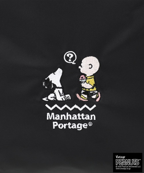 Manhattan Portage(マンハッタンポーテージ)の「BED-STUY SHOULDER BAG FLIGHT NYLON BACKING PEANUTS 25(ショルダーバッグ・レディース・ブラック・MEDIUM)」の16枚目の写真