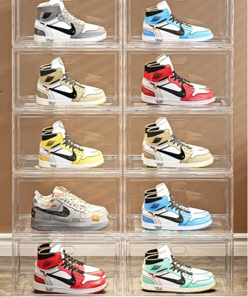 Jelly moo（ジェリームー）の「【 Jelly moo / ジェリームー 】 組み立て式 クリア シューズボックス / スニーカー収納 / マルチ収納ボックス（収納グッズ・レディース・A/B・FREE）」の2枚目の写真