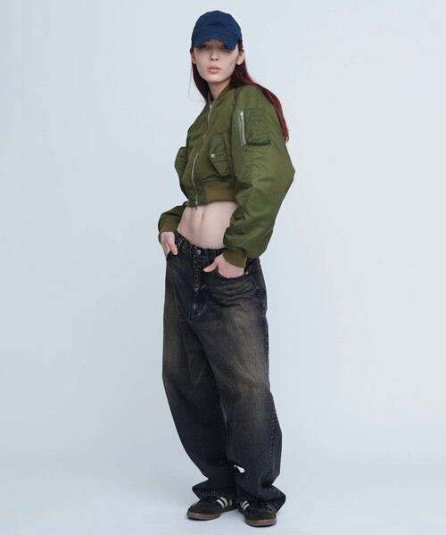 美品　アンスクリア　バギーデニム　33 2024 S/S】【INSCRIRE / アンスクリア】 DENIM BAGGY PANTS - BLUE