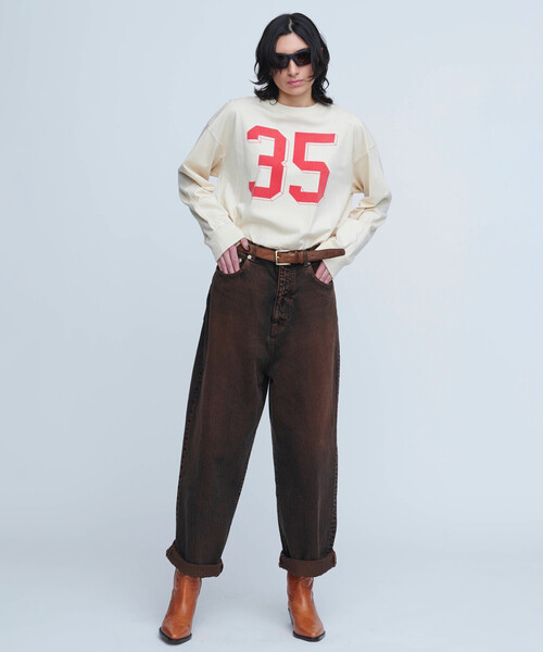 美品　アンスクリア　バギーデニム　33 美品 アンスクリア バギーデニム 33 INSCRIRE / バギー デニム