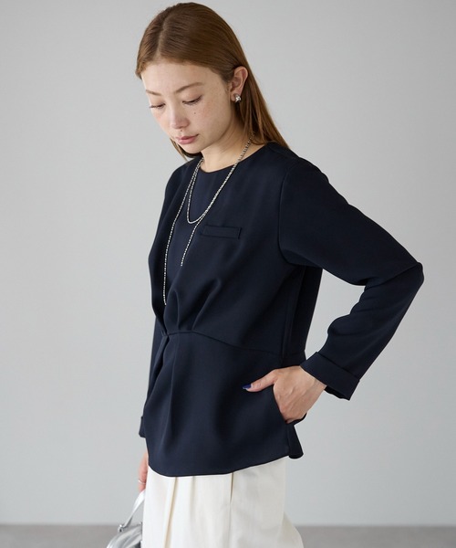 etre pret(エトレプレ)の「フロントタックプルオーバー(Tシャツ/カットソー・レディース・ネイビー/ブラック・7号/9号/11号/13号)」の13枚目の写真