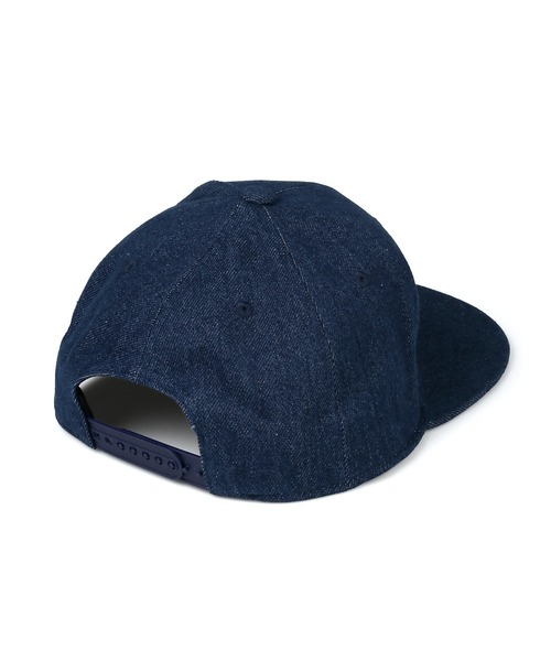 The DUFFER of ST.GEORGE（ザダファーオブセントジョージ）の「DUFFER ORIGINAL DENIM FLAT VISOR CAP：デニム フラットバイザーキャップ（キャップ・メンズ・ダークインディゴブルー/インディゴブルー・F）」の7枚目の写真