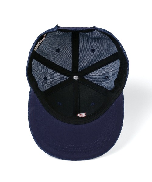 The DUFFER of ST.GEORGE（ザダファーオブセントジョージ）の「DUFFER ORIGINAL DENIM FLAT VISOR CAP：デニム フラットバイザーキャップ（キャップ・メンズ・ダークインディゴブルー/インディゴブルー・F）」の9枚目の写真