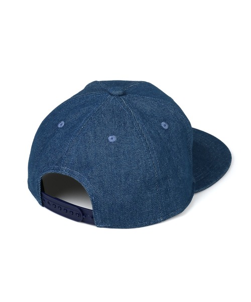 The DUFFER of ST.GEORGE（ザダファーオブセントジョージ）の「DUFFER ORIGINAL DENIM FLAT VISOR CAP：デニム フラットバイザーキャップ（キャップ・メンズ・ダークインディゴブルー/インディゴブルー・F）」の4枚目の写真