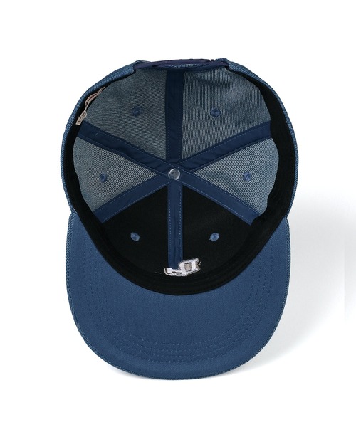 The DUFFER of ST.GEORGE（ザダファーオブセントジョージ）の「DUFFER ORIGINAL DENIM FLAT VISOR CAP：デニム フラットバイザーキャップ（キャップ・メンズ・ダークインディゴブルー/インディゴブルー・F）」の6枚目の写真
