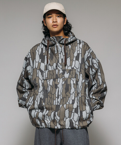 セール】HINSON/ヒンソン カモフラ アノラックパーカー/リラックス