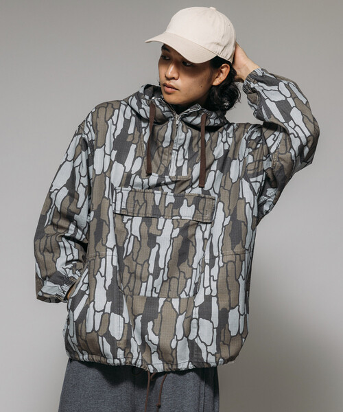 セール】HINSON/ヒンソン カモフラ アノラックパーカー/リラックス