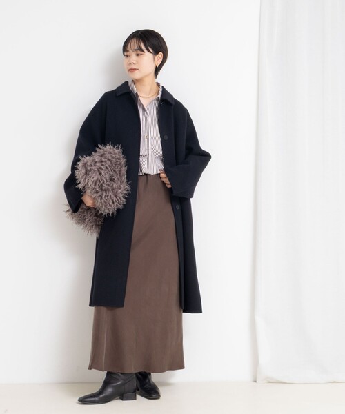 NOLLEY’S Sophi(ノーリーズソフィ)の「SUPER140リバーステンカラーコート(ステンカラーコート・レディース・ブラック/カーキ/ベージュ・38/36)」の15枚目の写真