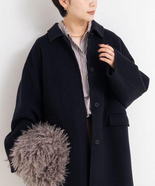 NOLLEY’S Sophi(ノーリーズソフィ)の「SUPER140リバーステンカラーコート(ステンカラーコート・レディース・ブラック/カーキ/ベージュ・38/36)」の14枚目の写真