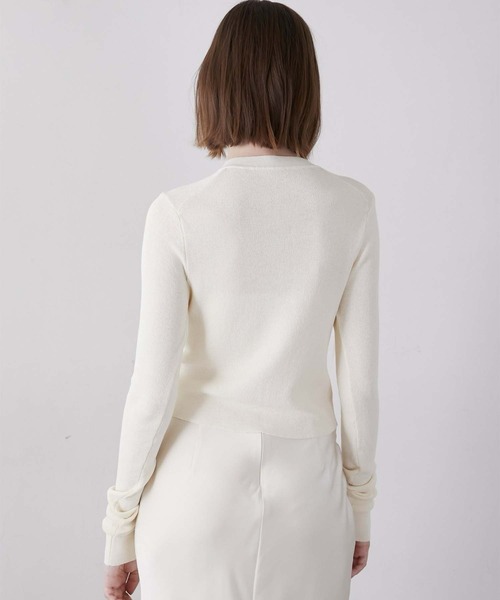 LA PEAU DE GEM】washable full button knit/ウォッシャブルフルボタン