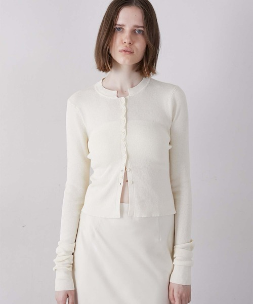ラポドュジェム　washable full button knit LA PEAU DE GEM（ラポドゥジェム）の「【LA PEAU DE GEM】washable