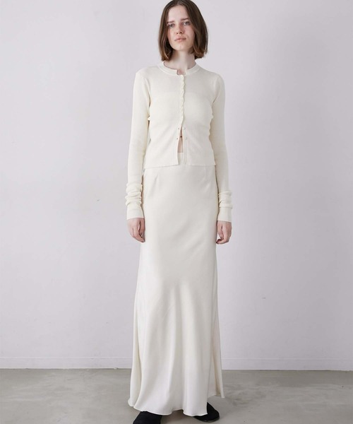 LA PEAU DE GEM】washable full button knit/ウォッシャブルフルボタン