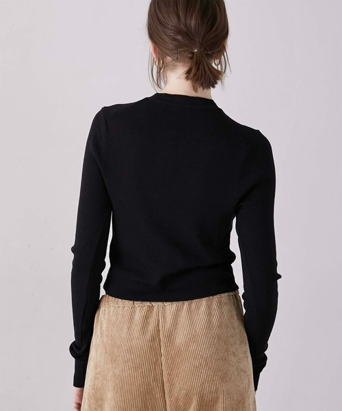 LA PEAU DE GEM】washable full button knit/ウォッシャブルフルボタン