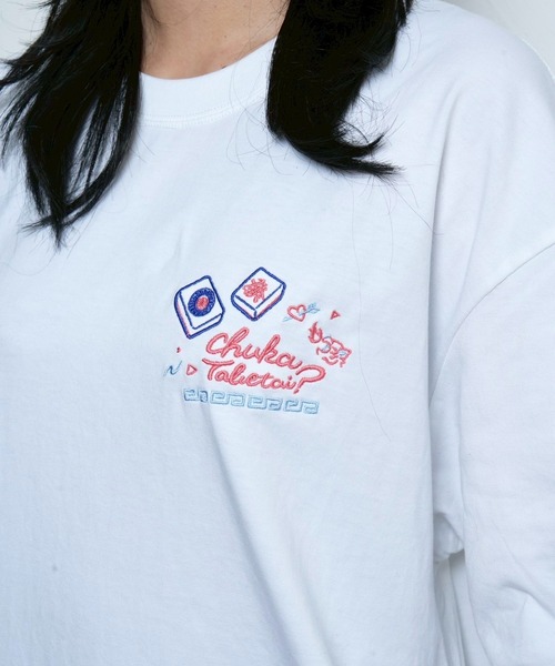チュウカタベタイ(チュウカタベタイ)の「サンレモコラボTシャツ/白(Tシャツ/カットソー・レディース・ホワイト・M/L/XL)」の3枚目の写真