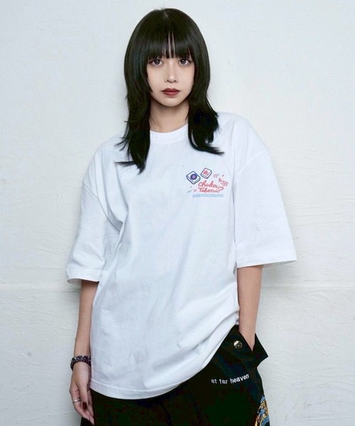 チュウカタベタイ(チュウカタベタイ)の「サンレモコラボTシャツ/白(Tシャツ/カットソー・レディース・ホワイト・M/L/XL)」の2枚目の写真