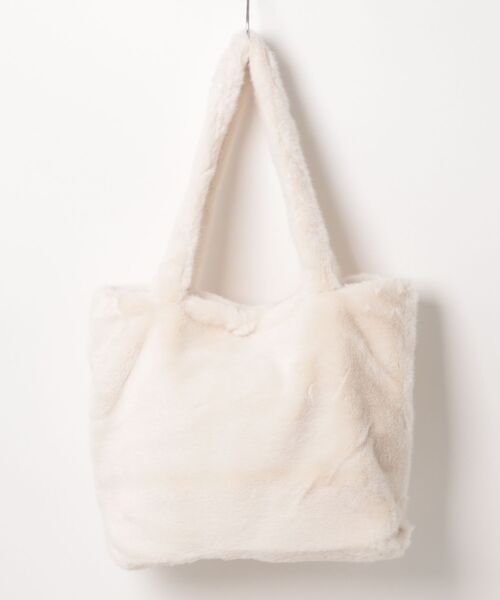 an meets zakka(アンミツザッカ)の「an meets zakka モコモコショートファービッグトートバッグ(トートバッグ・レディース・グレー/レオパード/ブラック/ホワイト/ベージュ・ONESIZE)」の14枚目の写真