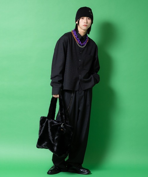 an meets zakka(アンミツザッカ)の「an meets zakka モコモコショートファービッグトートバッグ(トートバッグ・レディース・グレー/レオパード/ブラック/ホワイト/ベージュ・ONESIZE)」の11枚目の写真