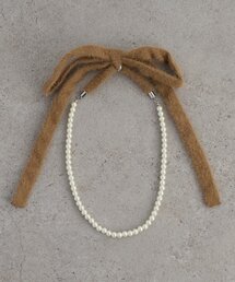 DISCOAT | 【GOLDY】バックシャギーリボンパールネックレス(ネックレス)