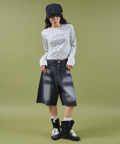 dispark（ディスパーク）の「DISPARK/【25年秋冬新作】スターラメロゴトップ（Tシャツ/カットソー・レディース・グレー/チャコール・FREE）」の3枚目の写真