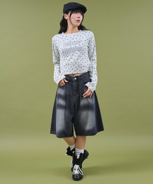 dispark（ディスパーク）の「DISPARK/【25年秋冬新作】スターラメロゴトップ（Tシャツ/カットソー・レディース・グレー/チャコール・FREE）」の8枚目の写真