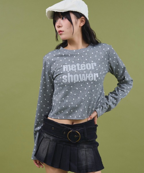 dispark（ディスパーク）の「DISPARK/【25年秋冬新作】スターラメロゴトップ（Tシャツ/カットソー・レディース・グレー/チャコール・FREE）」の9枚目の写真