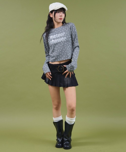 dispark（ディスパーク）の「DISPARK/【25年秋冬新作】スターラメロゴトップ（Tシャツ/カットソー・レディース・グレー/チャコール・FREE）」の11枚目の写真