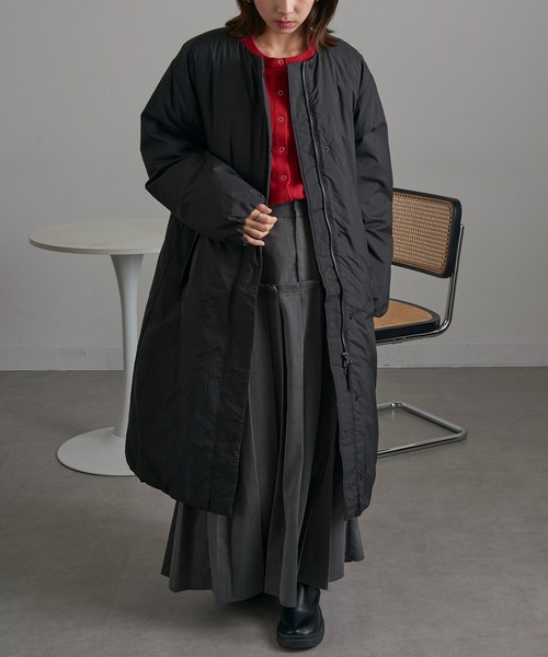 NANGA(ナンガ)の「【NANGA】NO COLLAR DOWN COAT ND2442-1C600(ダウンジャケット/コート・レディース・カーキ/アイボリー/ブラック・L/M/S)」の20枚目の写真