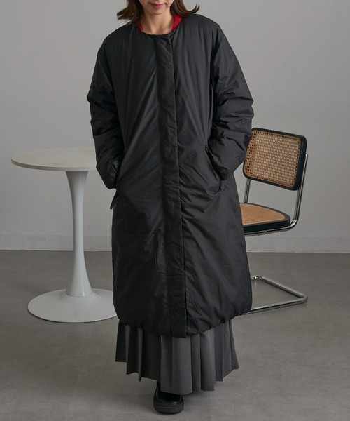 NANGA(ナンガ)の「【NANGA】NO COLLAR DOWN COAT ND2442-1C600(ダウンジャケット/コート・レディース・カーキ/アイボリー/ブラック・L/M/S)」の19枚目の写真