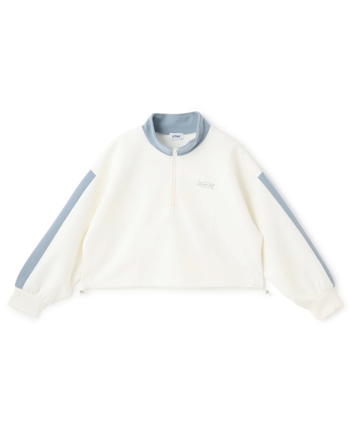 LOVETOXIC（ラブトキシック）の「【LTXC】【セット可】ダンボールハーフZIP（スウェット・キッズ・ブラウン/アイボリー/サックスブルー/ブラック・130cm/M:150cm/S:140cm/L:160cm）」の7枚目の写真