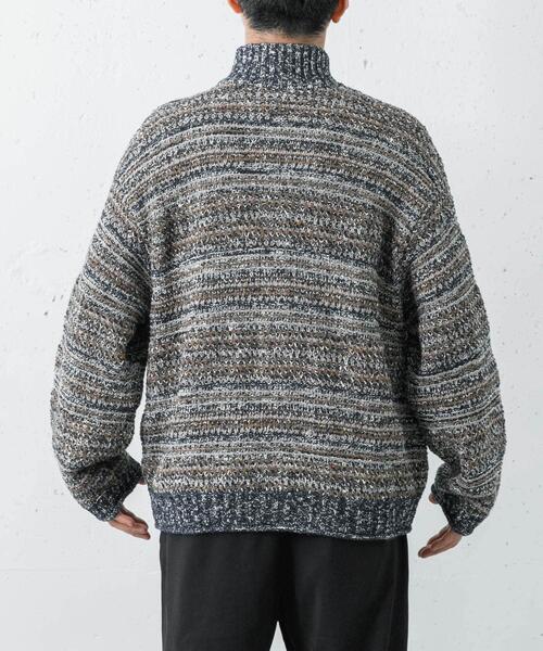 crepuscule Multi Border Mix Drivers（ニット/セーター）｜crepuscule