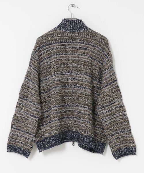 crepuscule Multi Border Mix Drivers（ニット/セーター）｜crepuscule